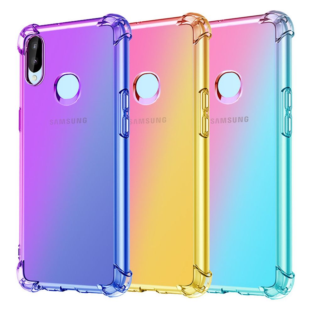 Compre Gradiente Moda Colorida Do Telefone Capa Para Samsung A10 A20 A30  A40 A50 A60 A70 A80 A90 A2 Do Núcleo A10E A20E A10S A20S A30S Estrela Macio  TPU Barato | Entrega