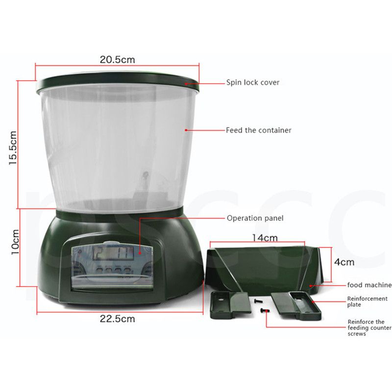 2019 Fish Food Dispenser Digital Aquarium Timer Feeder With Lcd