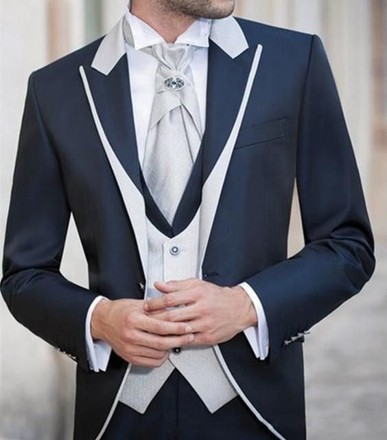 Acquista Smoking Da Sposo Da Sposo Bello Groomsmen Peak Abito Da Sposa Da  Uomo Giacca Da Uomo Giacca Da Ballo Pranzo Abito Da 3 Pezzi Giacca +  Pantaloni + Cravatta + Gilet