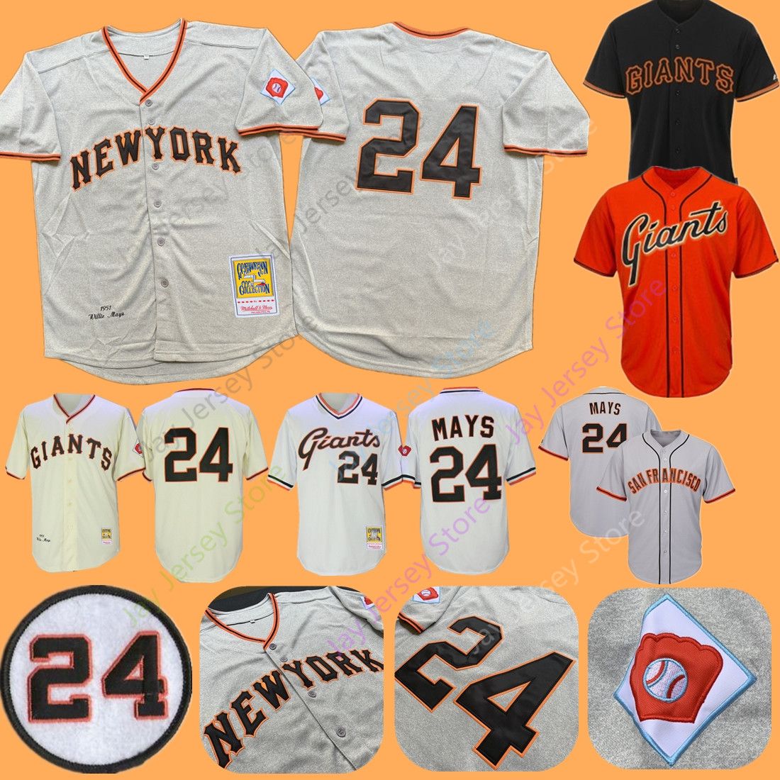 willie mays jersey mens