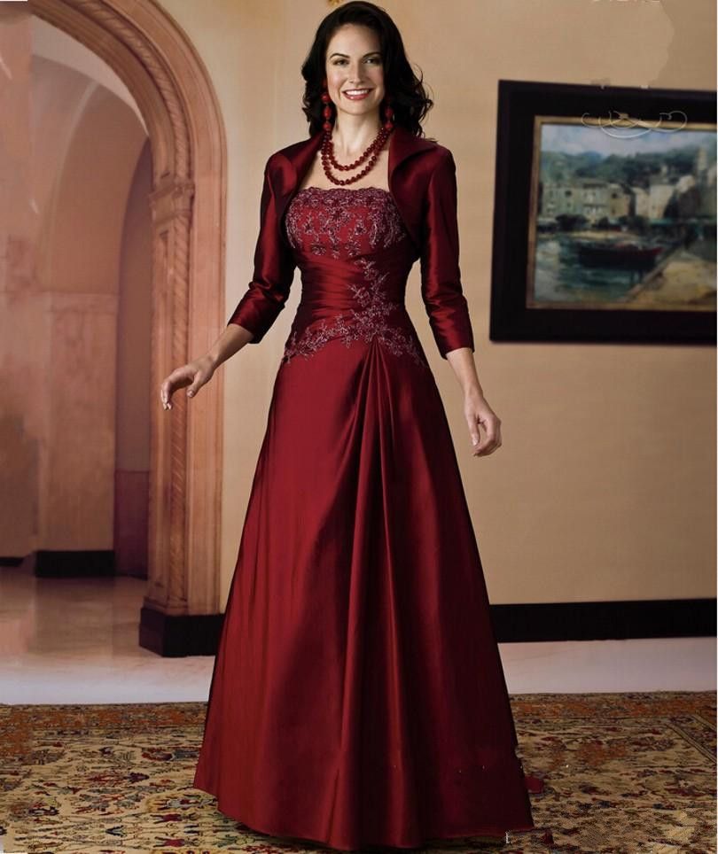 mother of the groom burgundy dress