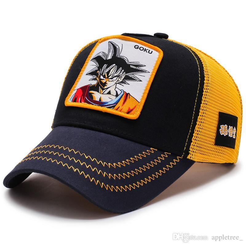 Mens Dragon Ball Gorro GOKU animado bordado de la gorra de béisbol de ala curvada Snapback Caps Gorras de diseño Casquette sol del verano gorros sombreros Mens Dragon Ball Gorro GOKU animado bordado de la gorra de béisbol de ala curvada Snapback Caps Gorras de diseño Casquette sol del verano gorros sombreros