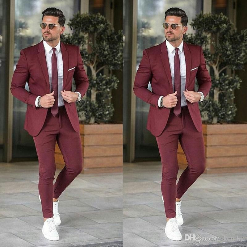 burgundy blazer men