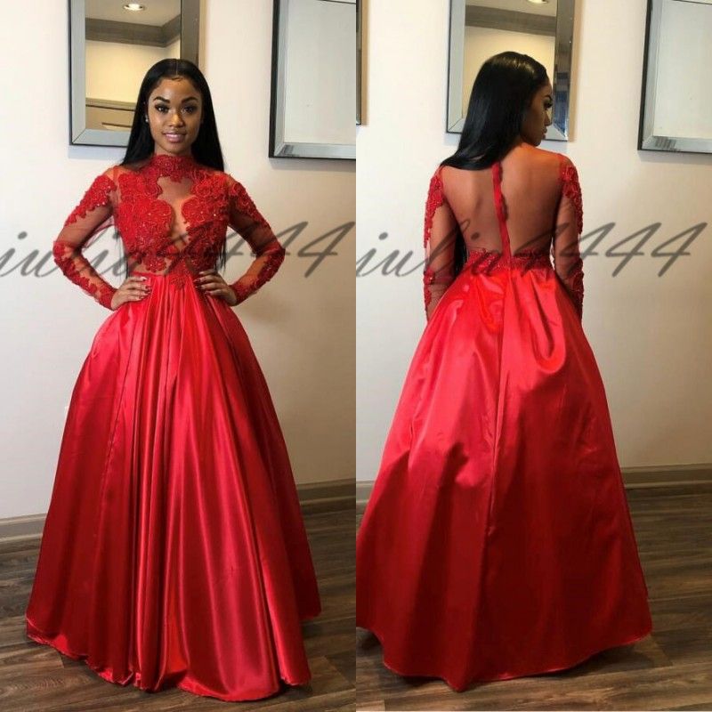 dark red prom dresses 2019