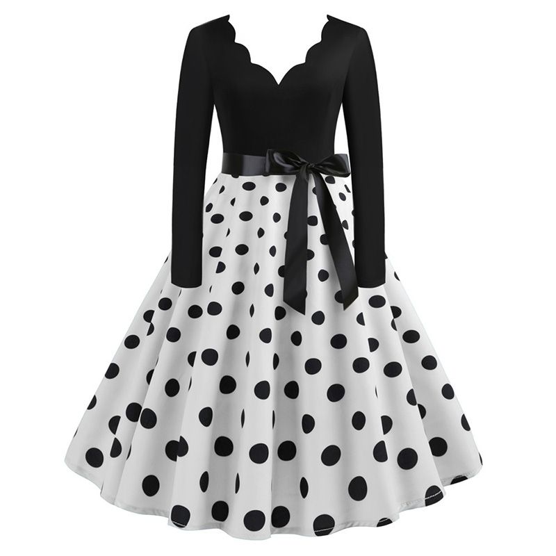 black and white christmas dress