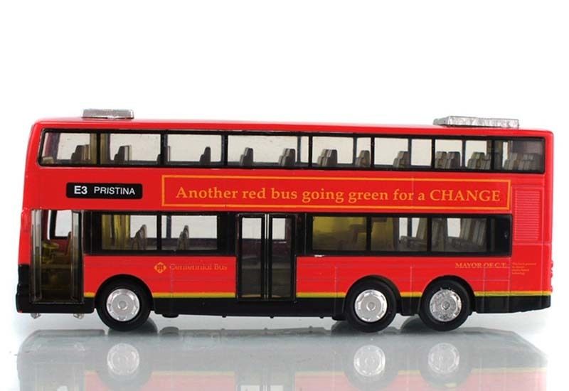 Double-decker bus londonien Alliage Diecast Véhicule Jouets Pour Enfants Garçons 1:43 Modèle De Voiture 