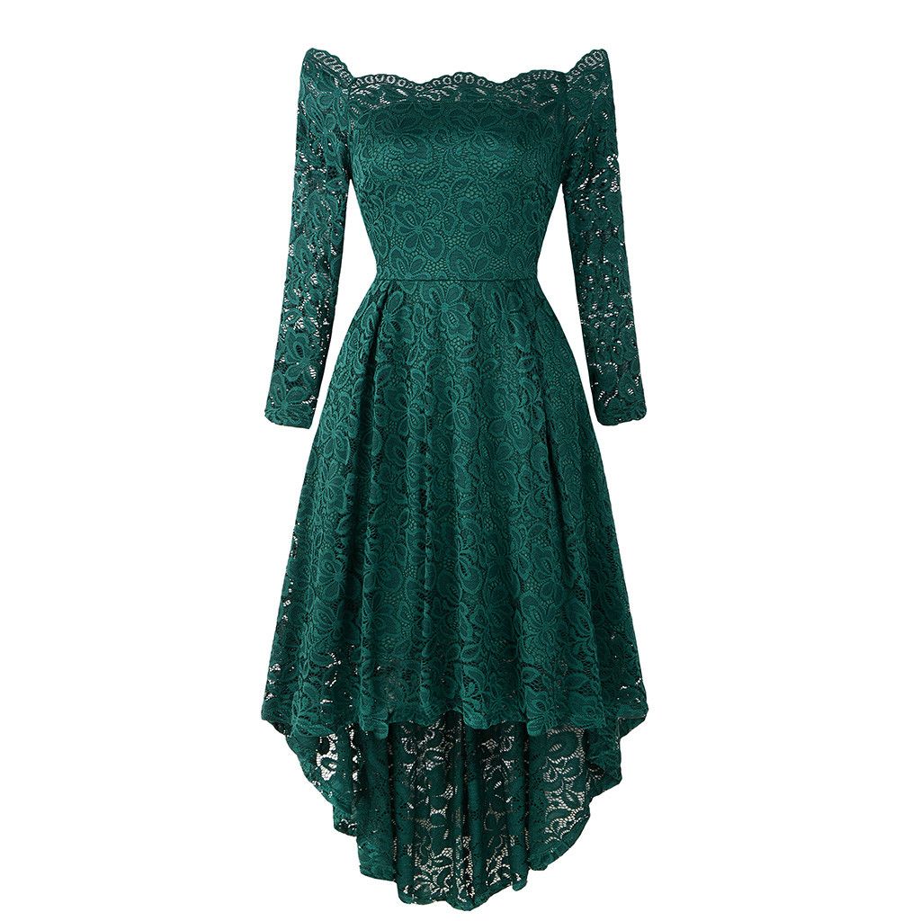 Women Off Shoulder Lace Dress Ladies 