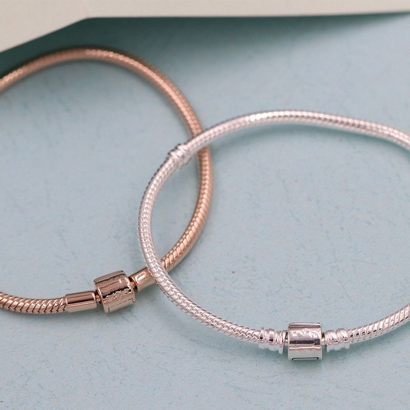925 Sterling Silver Rose Moments Barrel 