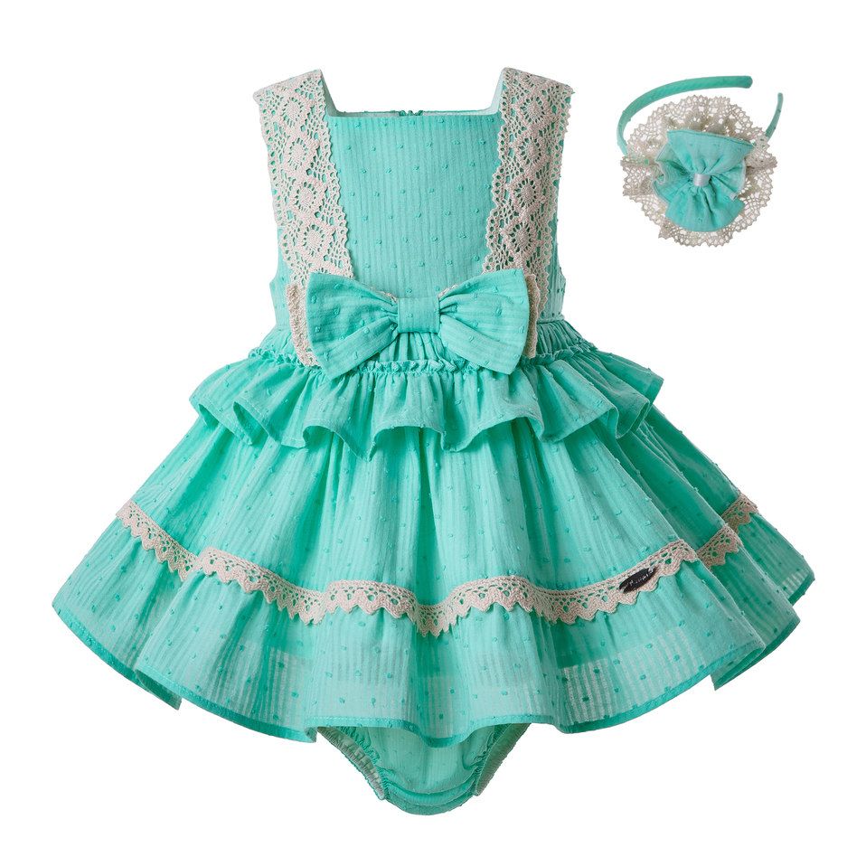 mint green baby dress