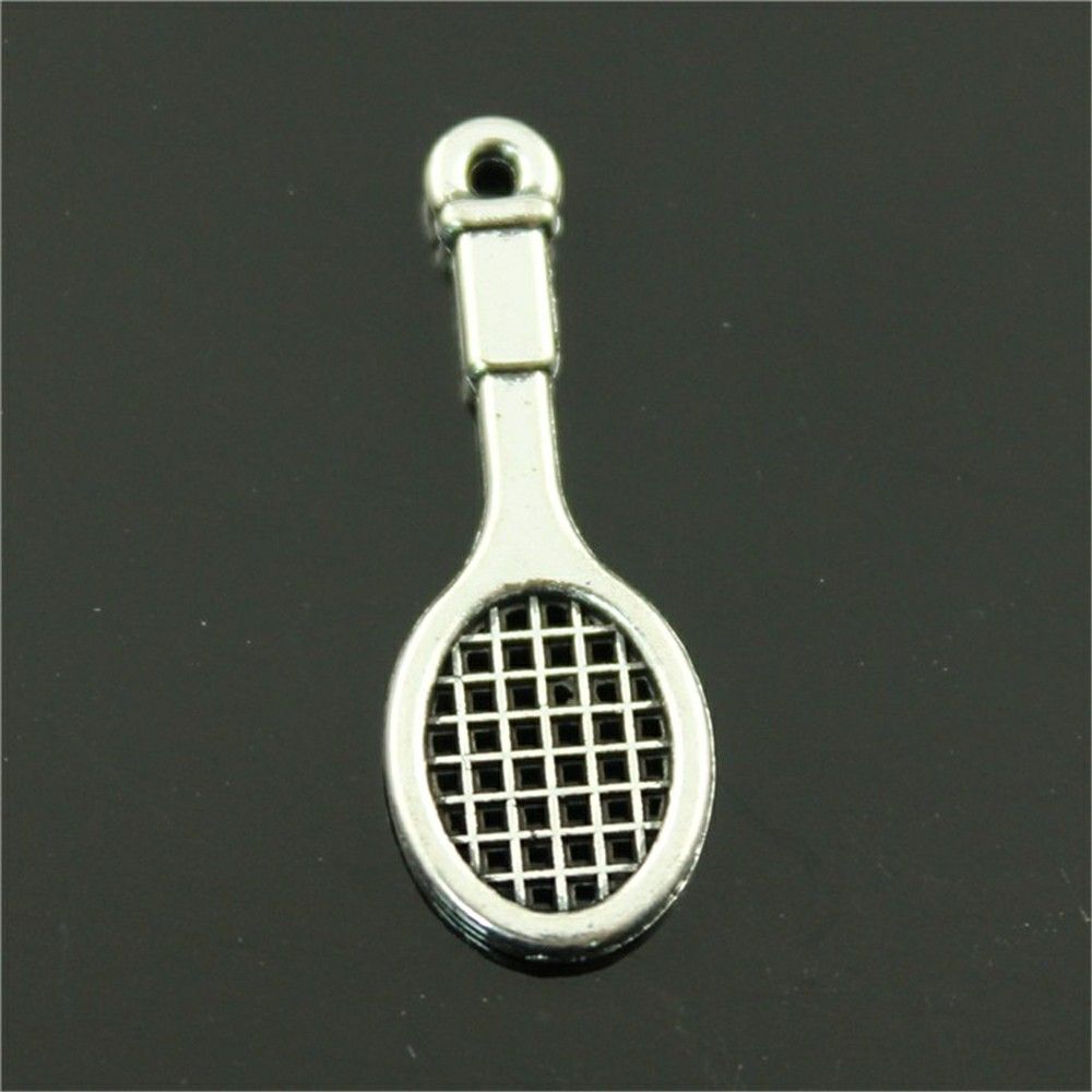 TENNIS MOM BRACELETS ANTIQUE SILVER TENNIS BADMINTON RACKETS CHARM LOVE