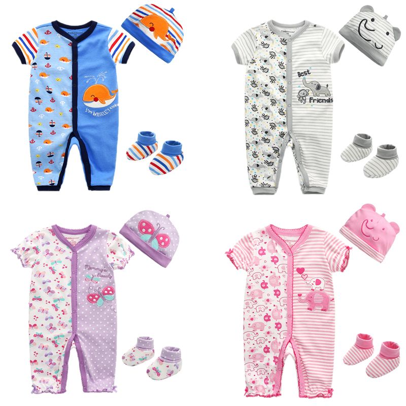 US Newborn Infant Baby Girl Clothes Short Sleeve Romper Shorts Casual Outfit Set