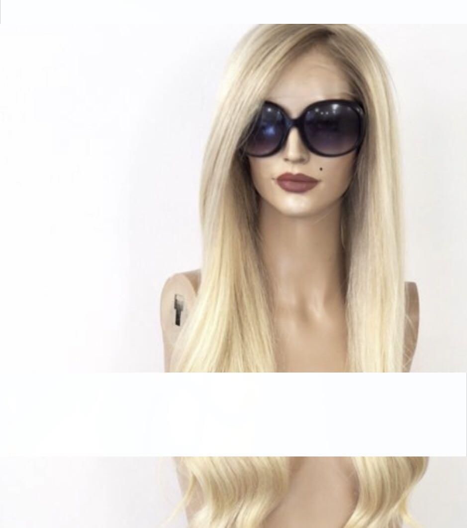 cheap blonde pigtail wig