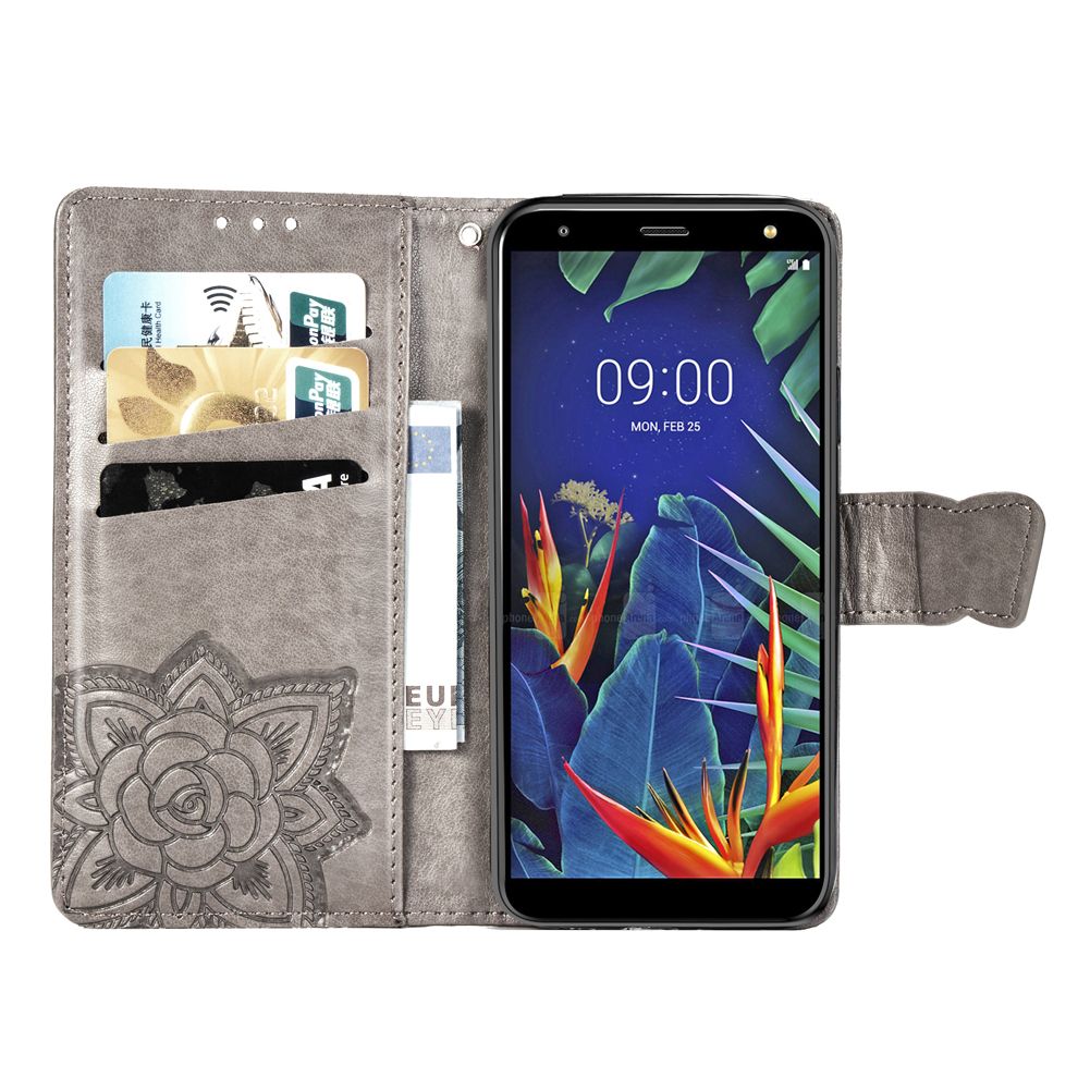 Desconto Em Estojo De Couro Magnético Para Lg K40 K12 Plus X4 2019 Carteira  Capa Em Relevo Borboleta W / Cartão De Bolso Suporte De Volta Casos De  Telefone Loja Online De