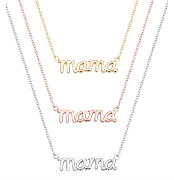 Pequeño mama Cartas Collar Enteros Amor la palabra del alfabeto Madre Collares