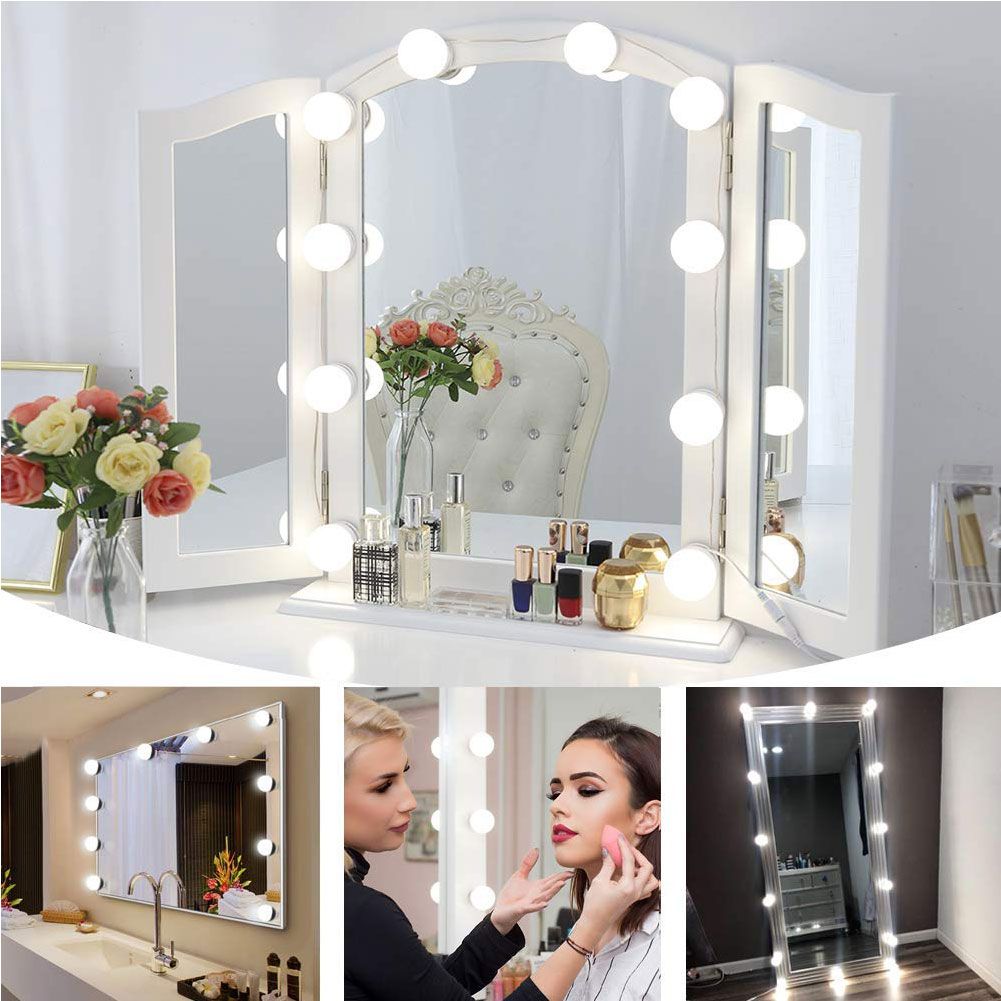 2020 Hollywood Style Led Vanity Mirror Lights Kit With Dimmable