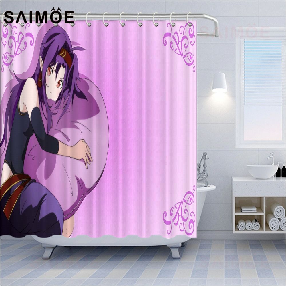 2020 3d Anime Shower Curtains Sword Art Online Theme Shower Curtain Purple Pattern Bathroom Shower Curtain Decorations Cute Fawn Eating Skirt From Vixmhome 23 Dhgate Com