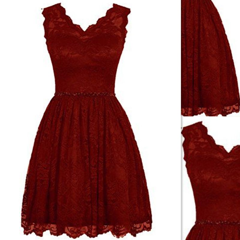 maroon bridesmaid dresses short