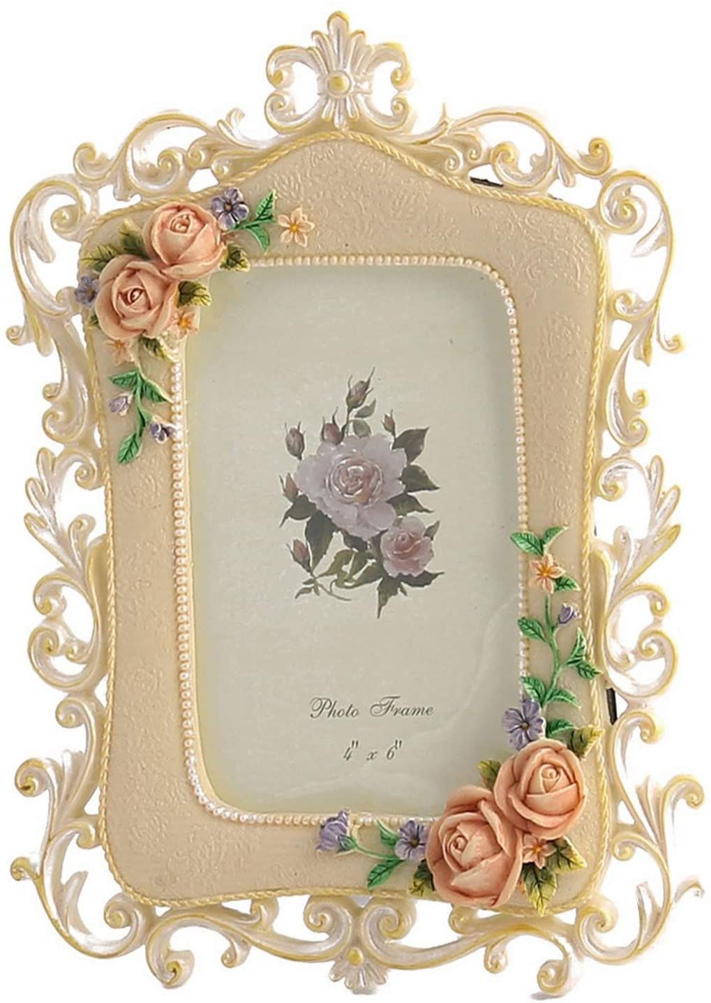 Classic European Photo Frame Multicolor Vintage Home Decor Rose Flower