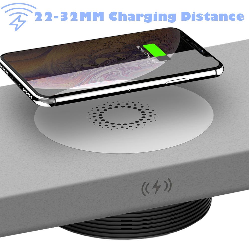 Underneath Table Wireless Charger Invisible Long Distance 22 32mm