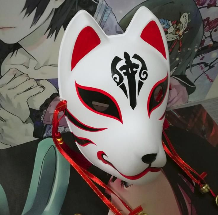 Acheter Pas Cher Visage Complet Japon Peint Masque De Renard 