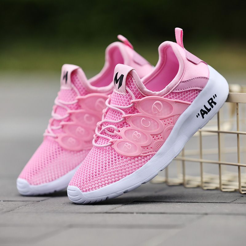 Hot Sale Kids Flat Sneakers Pink Girl 