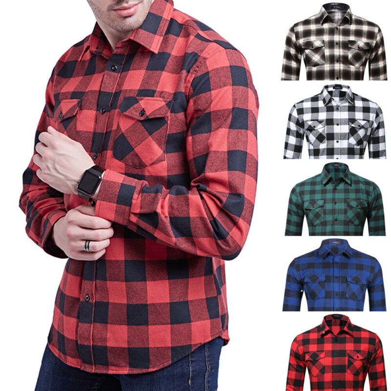 slim fit plaid shirt
