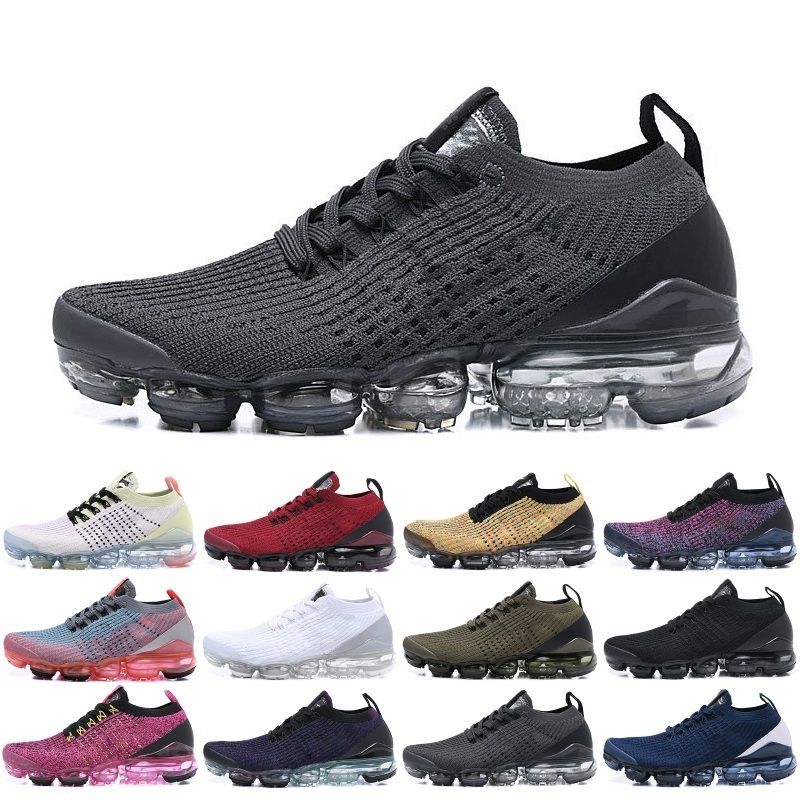 Acquista Nike Air Max Airmax Vapormax Flyknit 3.0 2019 Top Fly 3.0 Scarpe  Da Corsa Da Donna Uomo Triple Black White Blue Knit Brand New 3s Jogging  Sneakers Scarpe Sportive Di Design