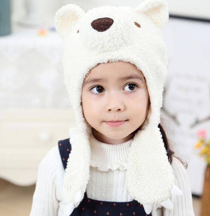 Cartoon Animal Bear Warm Beanie Hat 