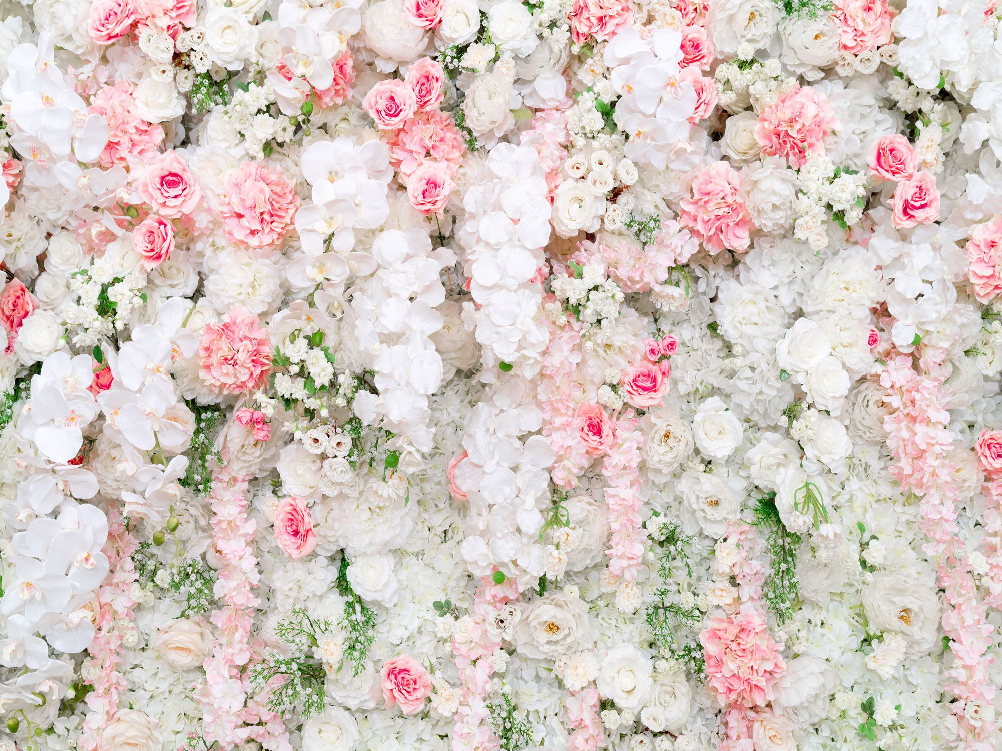 Shop Background Material Online, Beautiful Flowers Wedding Scene Vinyl