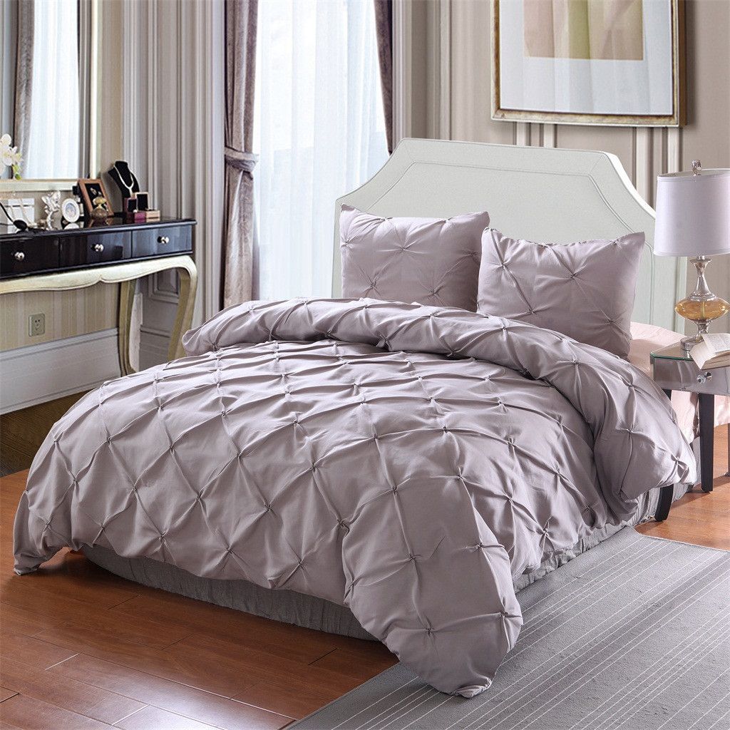 2020 Nordic Style Stitching Bedding Pinch Pleat Comforter Set All