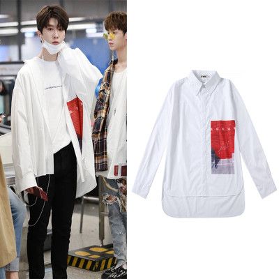2020 2019 Printing Shirt For Boy Men Hip Hop White Oversize Tee