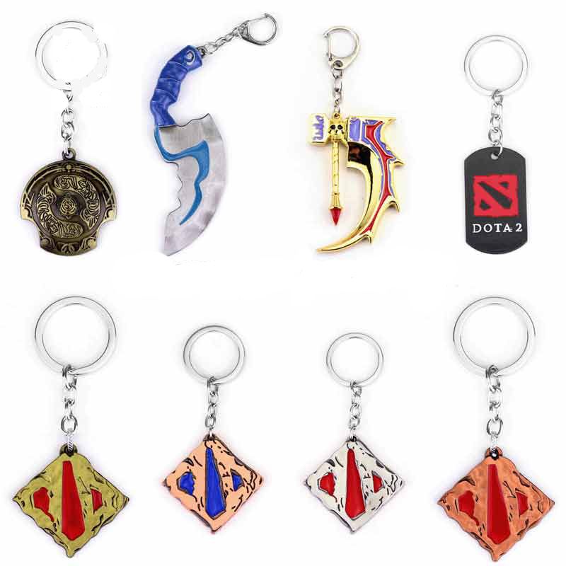 Dota 2 Logo Pendant Vintage Keychain Dota2 Key Chain Figure Toy Jewelry Accessories Gift Keyring Keychains Jewelry For Key Key Rings Key Ring From