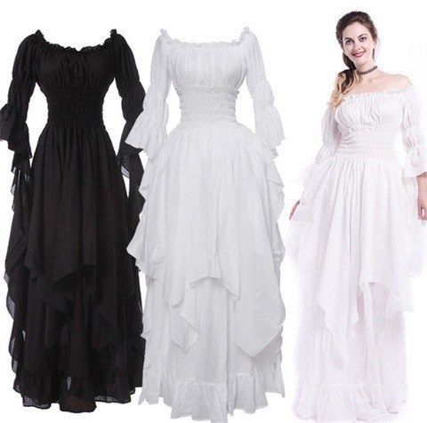 white gothic dress
