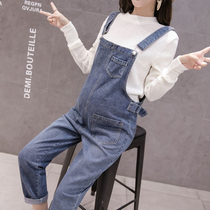 Compra Mujeres Embarazadas Otoño Nuevo Overol De Mezclilla Correa Ajustable  Pantalones Vaqueros De Maternidad De Cintura Alta Tallas Grandes Pantalones  Imperio De Algodón + Bolsillos Barato | Entrega Rápida Y Calidad | Es.Dhgate