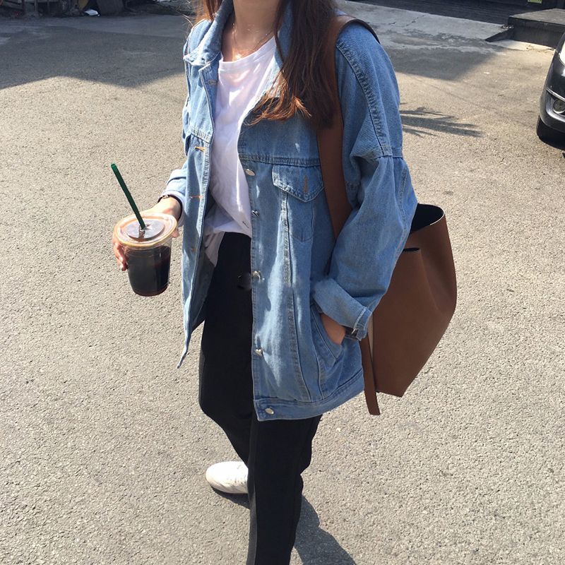 oversized loose denim jacket
