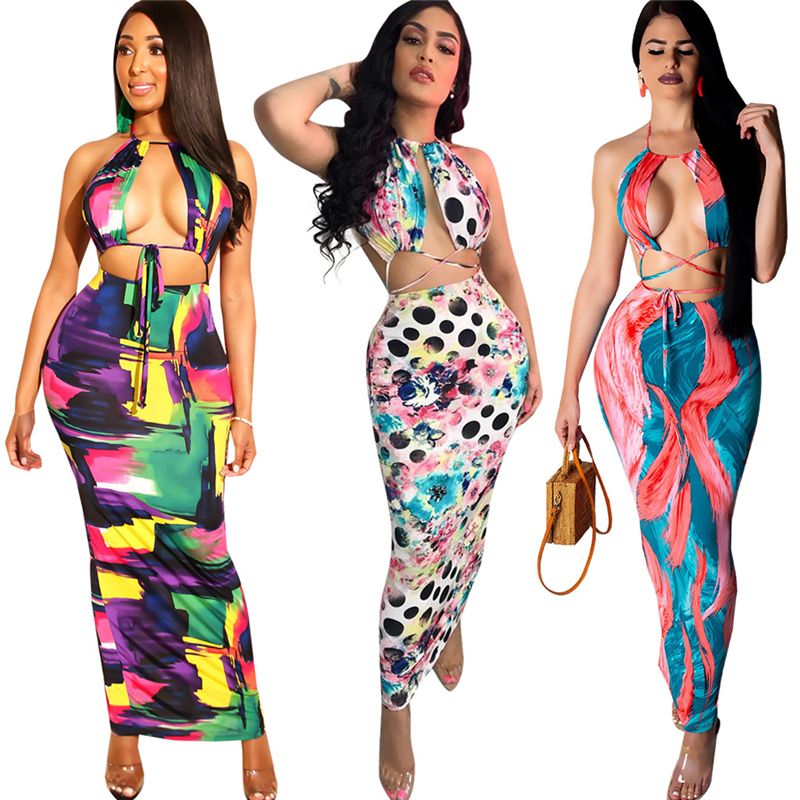 tie dye bodycon maxi dress
