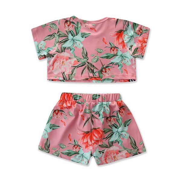 2019 pantalones cortos florales de moda conjuntos verano trajes casuales de boutique ropa de