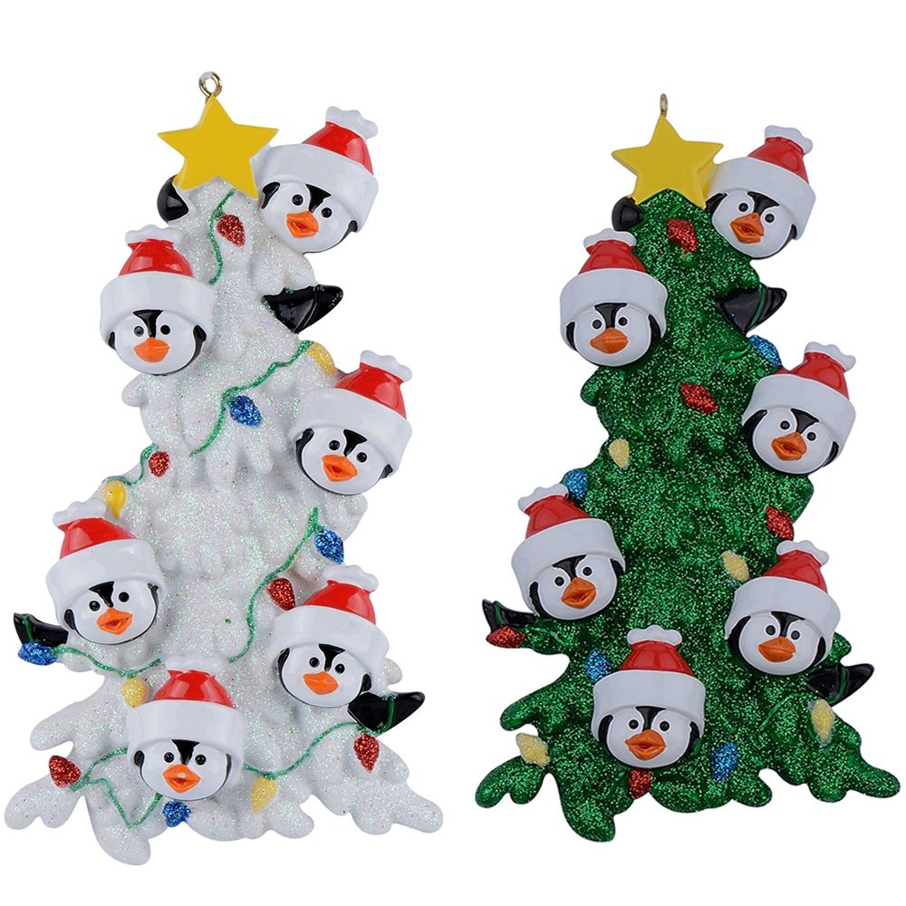 Albero Di Natale Con Foto Di Famiglia.Acquista Resina Famiglia Di Pinguini Di 6 Bianco Verde Albero Ornamenti Di Natale Con Come Regali Personalizzati La Decorazione Di Casa Decorazioni A Mano Souvenir A 6 12 Dal Vtopornaments Dhgate Com