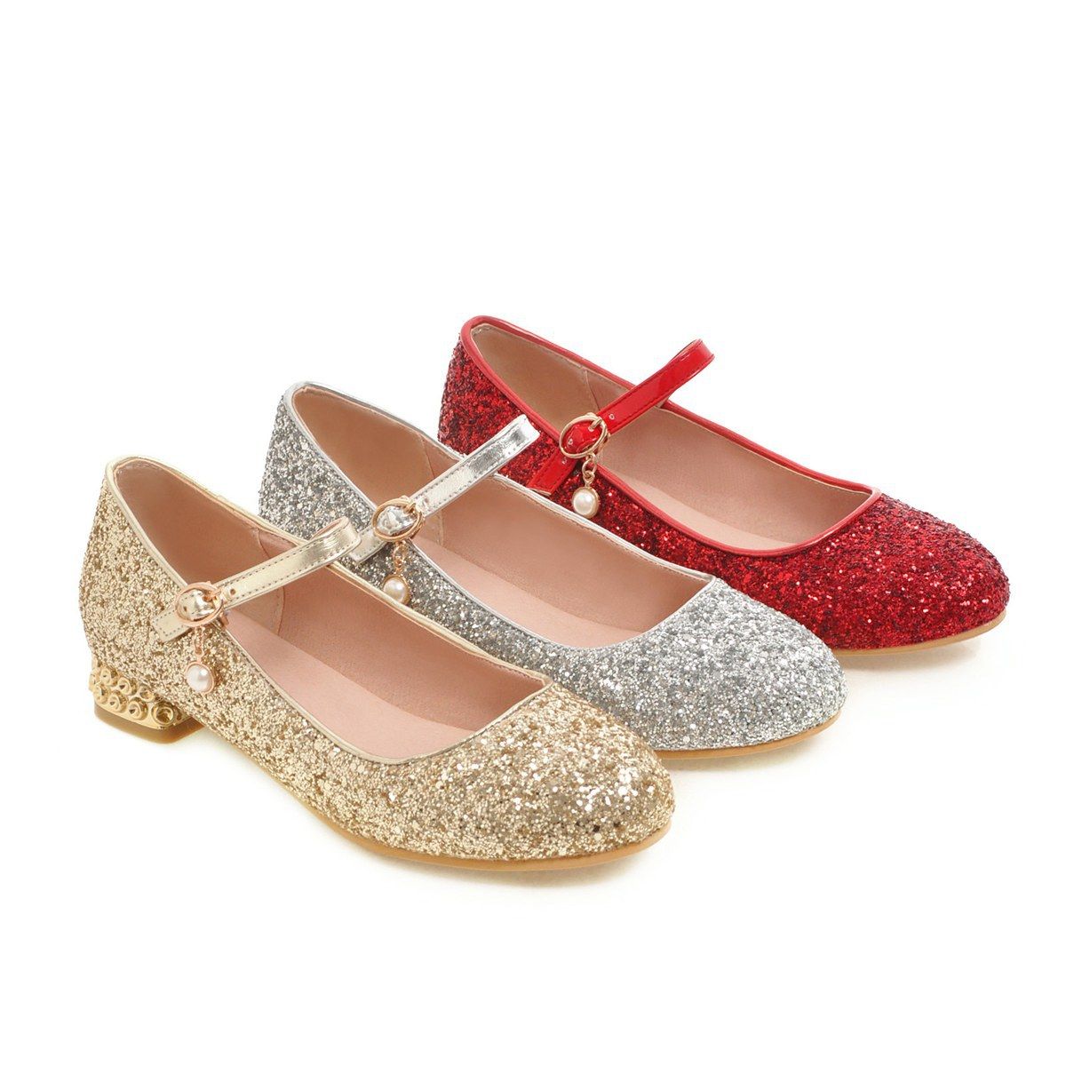 glitter mary janes womens