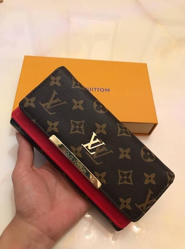 LOUIS VUITTON Wholesale Red Bottom LadiesWallet Multicolor High Quality Coin Purse Card Case ...