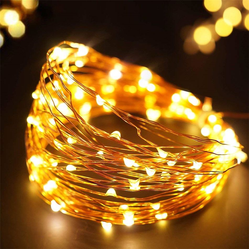 Copper Wire LED USB String Fairy Lights Remote Timer Control Wedding Party UK