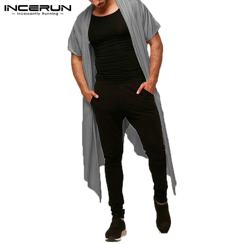 short sleeve long coat