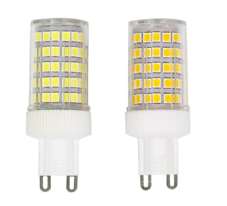 LED No Flicker G9 LED Ceramic Corn Bulb 86leds SMD2835 220V230V 9W LED