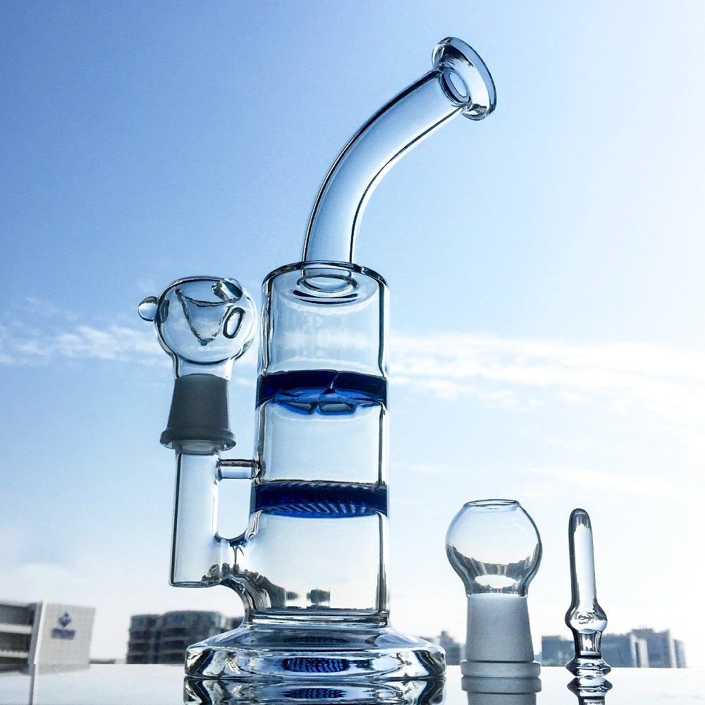 Blau Bong + Bowl + Glashaube + Glasnagel