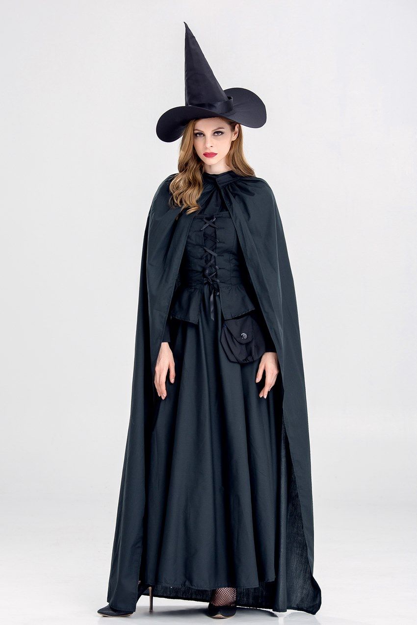 Details about Women Halloween Lace Cosplay Costume Vintage Witch Mini Fancy Dress Cloak Party Details about Women Halloween Lace Cosplay Costume Vintage Witch Mini Fancy Dress Cloak Party