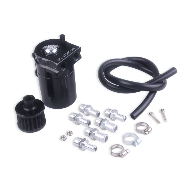 Universal Baffled Aluminum Oil Catch Can Reservoir Tank Oil Tank With Filter