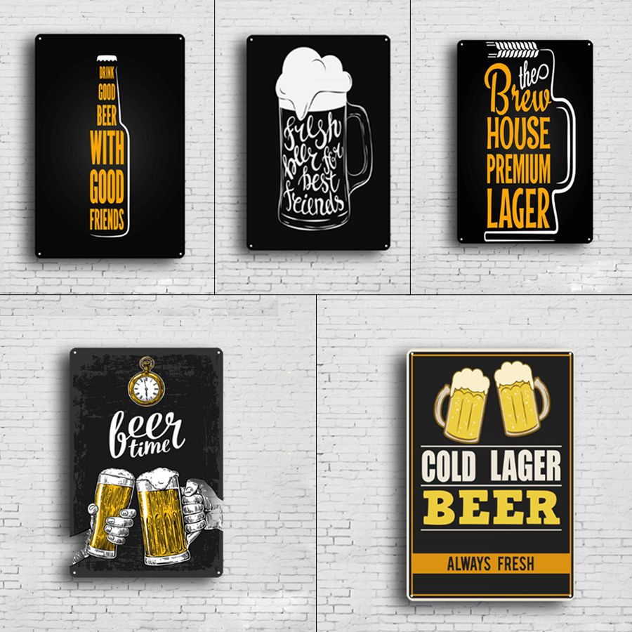 2020 Hot Sale Beer Retro Vintage Metal Tin Sign Poster Old ...