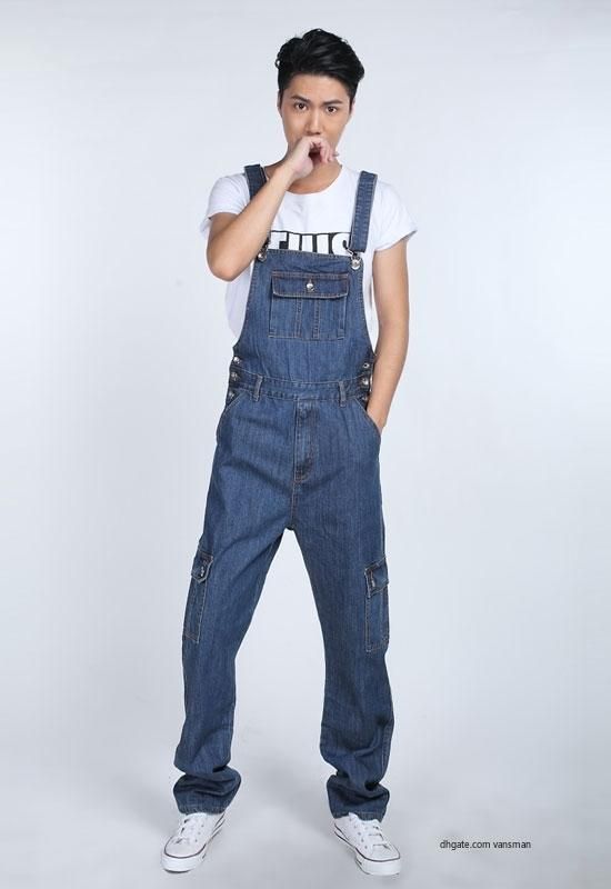mens denim one piece jumpsuit