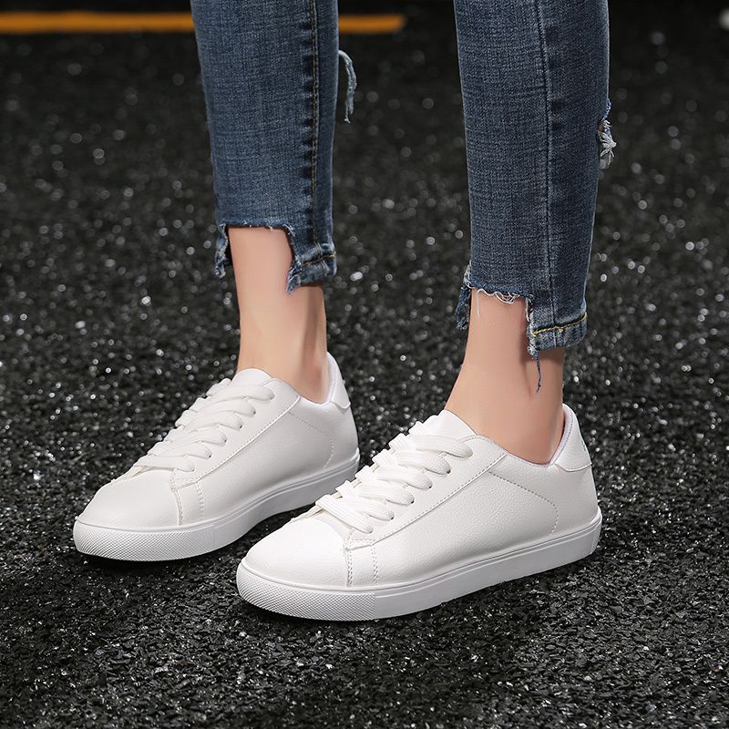 Compra Zapatillas De Deporte Mujeres Mujer Piso Feminino Zapatos Tenis  Blanco Mujer Femme Zapatos Sólido Cuero Femenino Plataforma Casual Zapatos  Board Gvuqi Barato | Entrega Rápida Y Calidad | Es.Dhgate