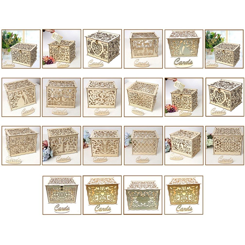 2020 Diy Rustic Wedding Card Box With Lock And Card Sign Wooden Gift Card Box Money Box Birthday Graduation Party Decorations Other Event Party From Prettygirlsstore 4 59 Dhgate Com
